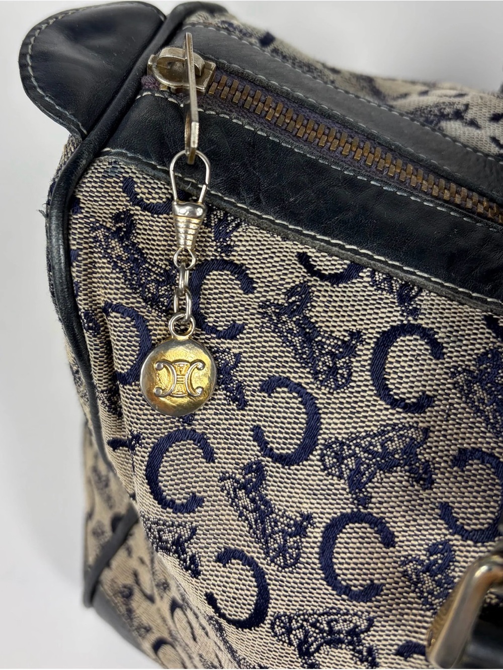 Authentic Vintage Celine C Sulky Monogram Boston Bag - Picture 4 of 12